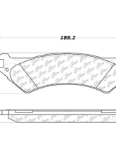 Centric C-Tek Ceramic Brake Pads with Shims 103.08020                                     - 103.08020 - Image 2