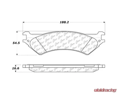 Centric C-Tek Ceramic Brake Pads with Shims 103.08020 - 103.08020