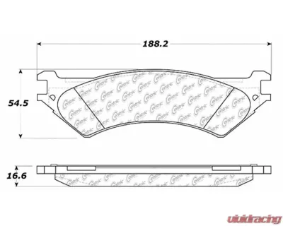 Centric C-Tek Ceramic Brake Pads with Shims 103.08020 - 103.08020