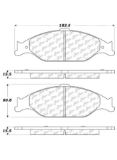 Centric C-Tek Ceramic Brake Pads with Shims 103.08040                                     - 103.08040 - Image 2