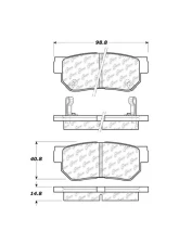 Centric C-Tek Ceramic Brake Pads with Shims 103.08130                                     - 103.08130 - Image 2