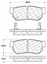 Centric C-Tek Ceramic Brake Pads with Shims 103.08130                                     - 103.08130 - Image 3