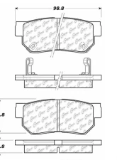 Centric C-Tek Ceramic Brake Pads with Shims 103.08130                                     - 103.08130 - Image 3