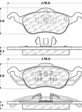 Centric C-Tek Ceramic Brake Pads with Shims 103.08160                                     - 103.08160 - Image 3