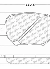 Centric C-Tek Ceramic Brake Pads with Shims 103.08170                                     - 103.08170 - Image 3