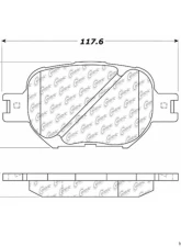 Centric C-Tek Ceramic Brake Pads with Shims 103.08170                                     - 103.08170 - Image 3