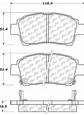 Centric C-Tek Ceramic Brake Pads with Shims 103.08220                                     - 103.08220 - Image 3