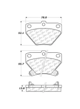 Centric C-Tek Ceramic Brake Pads with Shims 103.08230                                     - 103.08230 - Image 2