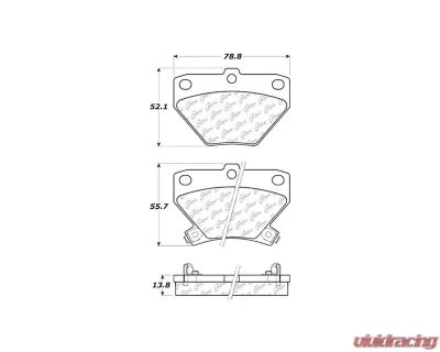Centric C-Tek Ceramic Brake Pads with Shims 103.08230 - 103.08230