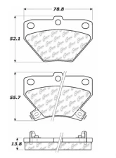 Centric C-Tek Ceramic Brake Pads with Shims 103.08230                                     - 103.08230 - Image 3