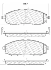 Centric C-Tek Ceramic Brake Pads with Shims 103.08300                                     - 103.08300 - Image 3