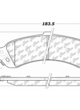 Centric C-Tek Ceramic Brake Pads with Shims 103.08340                                     - 103.08340 - Image 3