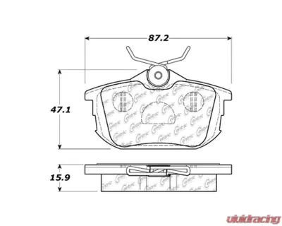 Centric C-Tek Ceramic Brake Pads with Shims 103.08380 - 103.08380