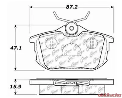 Centric C-Tek Ceramic Brake Pads with Shims 103.08380 - 103.08380