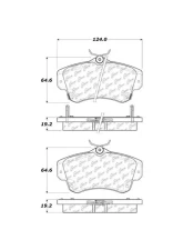Centric C-Tek Ceramic Brake Pads with Shims 103.08410                                     - 103.08410 - Image 2