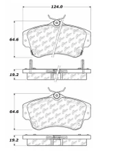 Centric C-Tek Ceramic Brake Pads with Shims 103.08410                                     - 103.08410 - Image 3