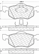 Centric C-Tek Ceramic Brake Pads with Shims 103.08430                                     - 103.08430 - Image 3