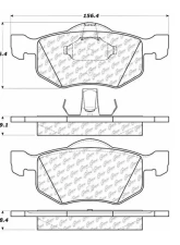 Centric C-Tek Ceramic Brake Pads with Shims 103.08430                                     - 103.08430 - Image 3