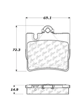Centric C-Tek Ceramic Brake Pads with Shims 103.08480                                     - 103.08480 - Image 2