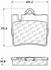 Centric C-Tek Ceramic Brake Pads with Shims 103.08480                                     - 103.08480 - Image 3