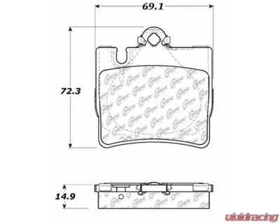 Centric C-Tek Ceramic Brake Pads with Shims 103.08480 - 103.08480