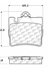 Centric C-Tek Ceramic Brake Pads with Shims 103.08480                                     - 103.08480 - Image 3