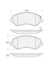 Centric C-Tek Ceramic Brake Pads with Shims 103.08560                                     - 103.08560 - Image 2