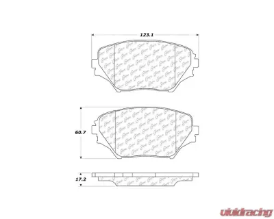 Centric C-Tek Ceramic Brake Pads with Shims 103.08620 - 103.08620