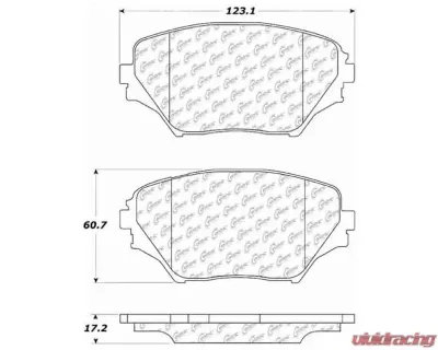 Centric C-Tek Ceramic Brake Pads with Shims 103.08620 - 103.08620