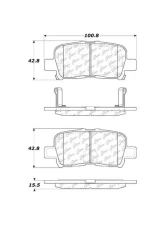 Centric C-Tek Ceramic Brake Pads with Shims 103.08650                                     - 103.08650 - Image 2