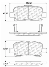 Centric C-Tek Ceramic Brake Pads with Shims 103.08650                                     - 103.08650 - Image 3