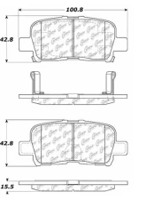 Centric C-Tek Ceramic Brake Pads with Shims 103.08650                                     - 103.08650 - Image 3