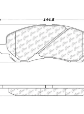 Centric C-Tek Ceramic Brake Pads with Shims 103.08660                                     - 103.08660 - Image 2