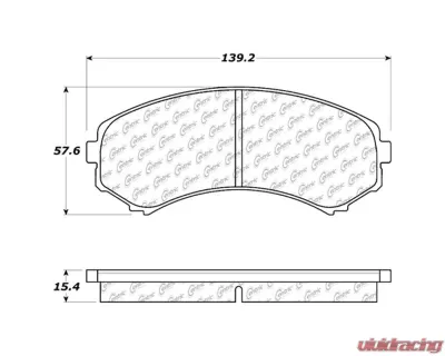 Centric C-Tek Ceramic Brake Pads with Shims 103.08670 - 103.08670