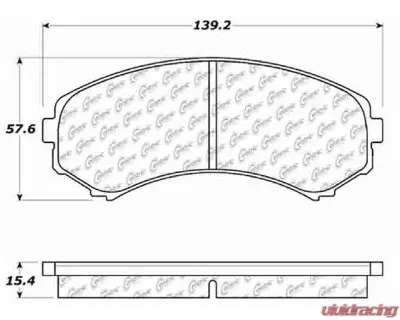 Centric C-Tek Ceramic Brake Pads with Shims 103.08670 - 103.08670