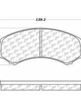 Centric C-Tek Ceramic Brake Pads with Shims 103.08670                                     - 103.08670 - Image 3