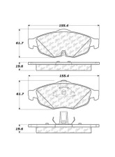 Centric C-Tek Ceramic Brake Pads with Shims 103.08690                                     - 103.08690 - Image 2
