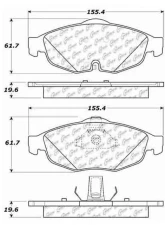 Centric C-Tek Ceramic Brake Pads with Shims 103.08690                                     - 103.08690 - Image 3