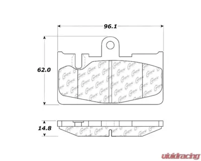 Centric C-Tek Ceramic Brake Pads with Shims 103.08710 - 103.08710