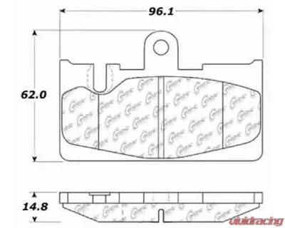Centric C-Tek Ceramic Brake Pads with Shims 103.08710 - 103.08710