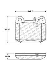 Centric C-Tek Ceramic Brake Pads with Shims 103.08740                                     - 103.08740 - Image 2