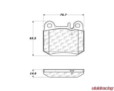 Centric C-Tek Ceramic Brake Pads with Shims 103.08740 - 103.08740
