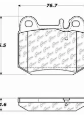 Centric C-Tek Ceramic Brake Pads with Shims 103.08740                                     - 103.08740 - Image 3