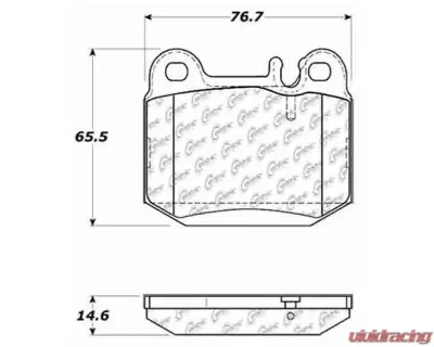 Centric C-Tek Ceramic Brake Pads with Shims 103.08740 - 103.08740