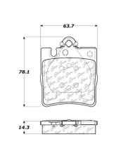 Centric C-Tek Ceramic Brake Pads with Shims 103.08760                                     - 103.08760 - Image 2