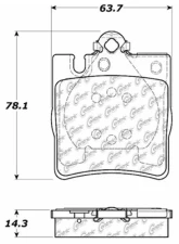 Centric C-Tek Ceramic Brake Pads with Shims 103.08760                                     - 103.08760 - Image 3