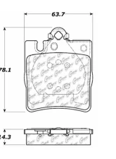 Centric C-Tek Ceramic Brake Pads with Shims 103.08760                                     - 103.08760 - Image 3