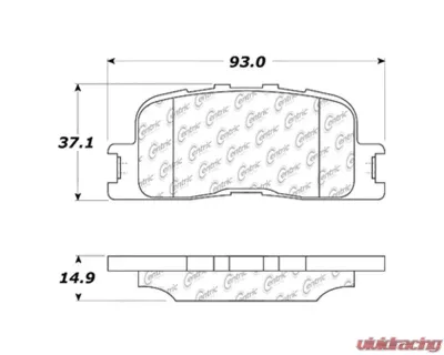 Centric C-Tek Ceramic Brake Pads with Shims 103.08850 - 103.08850