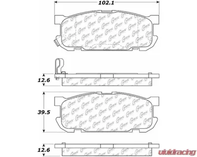 Centric C-Tek Ceramic Brake Pads with Shims 103.08910 - 103.08910