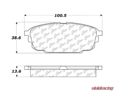 Centric C-Tek Ceramic Brake Pads with Shims 103.08920 - 103.08920